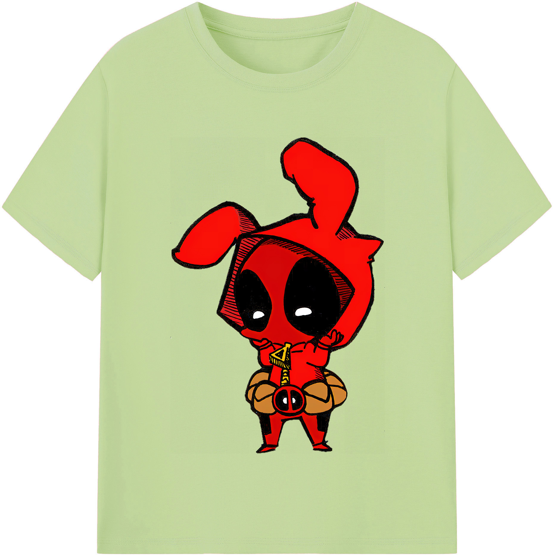 （画像用） Deadpool デッドプール 綿100％半袖Tシャツ（フロントプリント）
